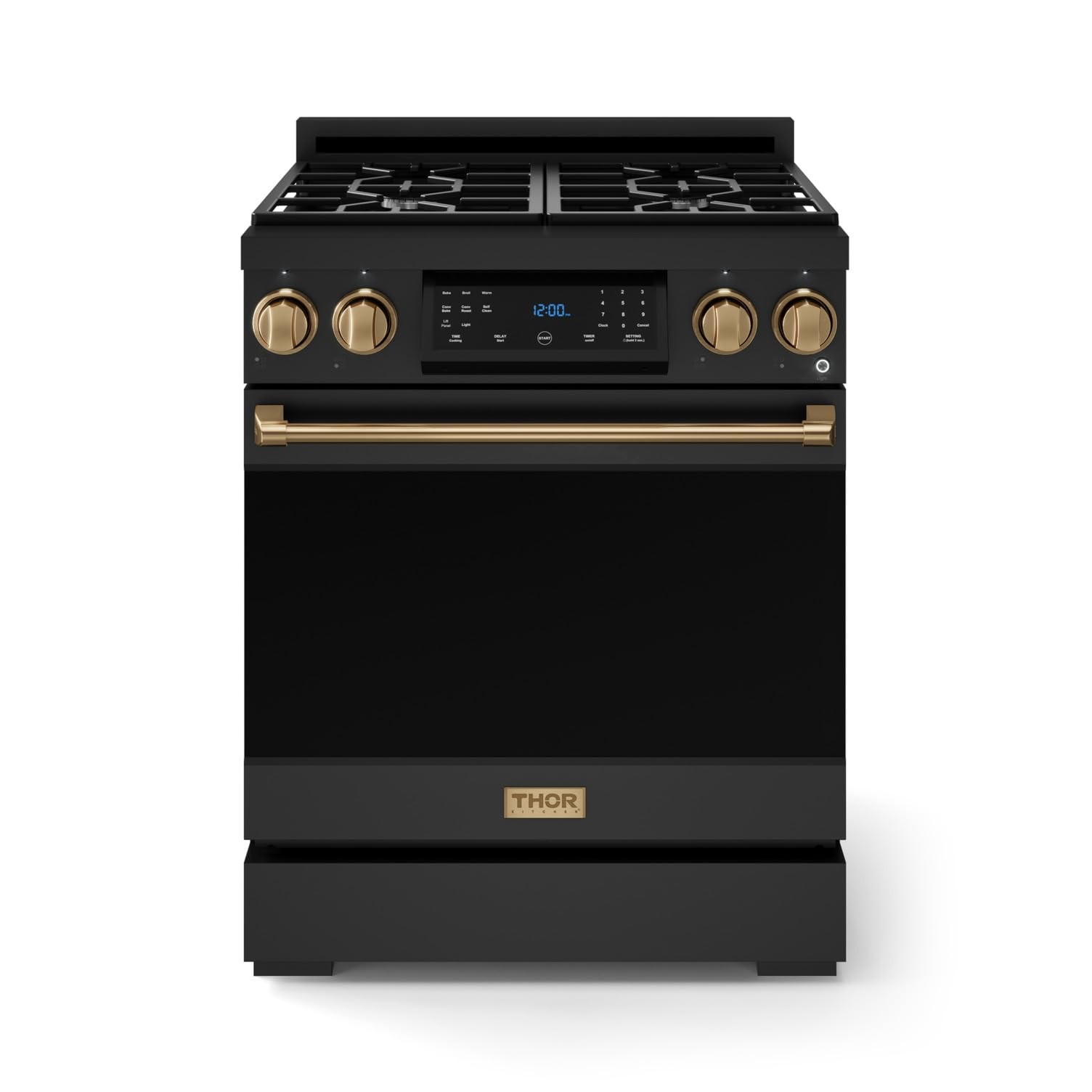 Gordon Ramsay by THOR Kitchen 30 Inch Professional Gas Range with Tilt Panel Touch Control in Black/Bronze