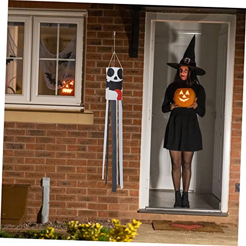 Drapeau de pare-brise d'Halloween en polyester résistant avec moulin à vent - 5