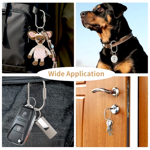 Image of Muitcdo Brass Key Rings Bulk, Key Chain Organizer Holder for Men Women with Secure Screw Locking