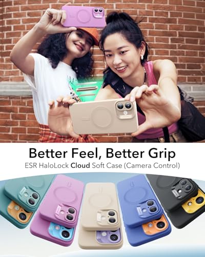 Image of ESR for iPhone16 Case with MagSafe, Supports Magnetic Charging, Smooth & Slim Silicone Case, Shockproof, Full Screen and Camera Protection, Soft Microfiber Lining,Pink