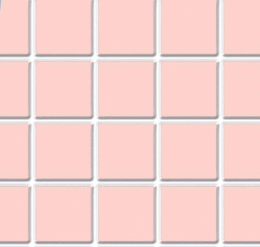 Dollhouse Pink Tile Flooring Sheet Moulded Plastic Miniature 1:12 Scale