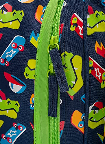 Mochila Escolar Pequena com Rodinha Dinossauro Skate - Puket