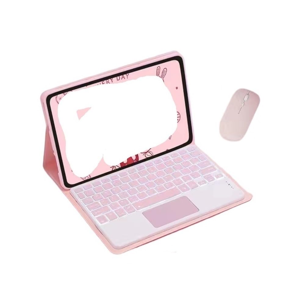 Funda con Teclado OPPO Pad 2 para Estudiar y Trabajar en Cafeterías con Estilo Rosa 8