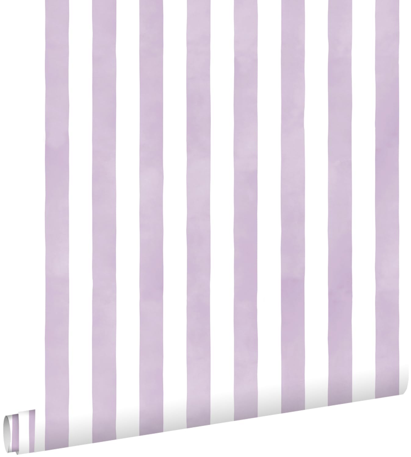 papier peint rayé violet et blanc 53 cm x 10.05 m - ESTAhome