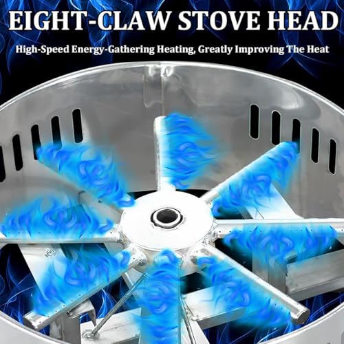 Multifunktions-Gas-Pfannkuchenmaschine, 40/45/50 cm kommerzielle Crêpe-Maschine mit Pfannkuchen-Set, 360° drehbarer Pfannkuchen-Grillplatte, einstellbarem Thermostat, for Unternehmen, Zusammenkünfte(5 – Bild 6