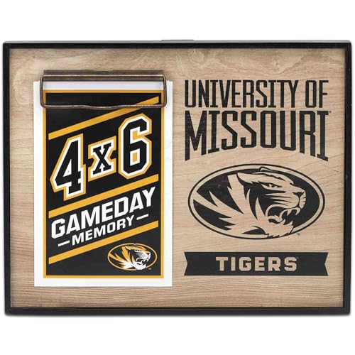 Open Road Brands University of Missouri Tigers Wood Photo Clip Frame for 4x6 Picture - Fun Missouri Tigers Photo Frame - Great Gift Idea