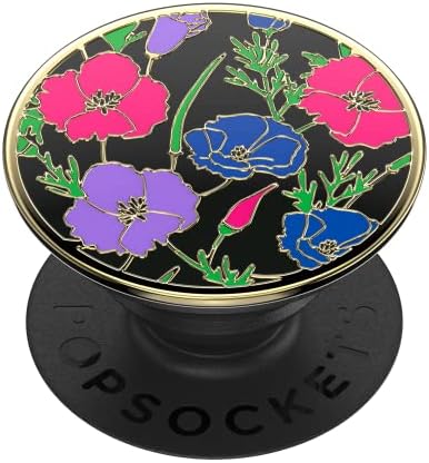 PopSockets: PopGrip Expanding Stand and Grip with a Swappable Top for Phones & Tablets - Blooming Peony Pink Enamel, universal