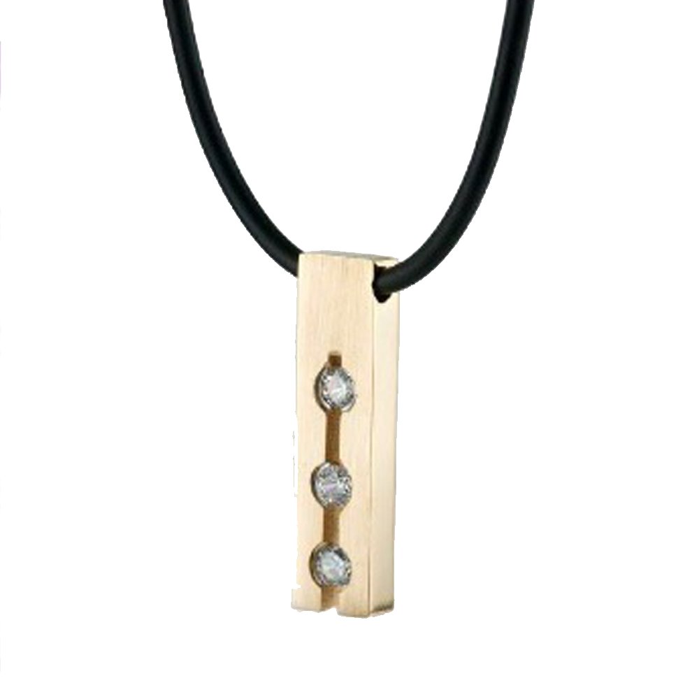 Elegant Stainless Steel Bar Men's/Unisex Pendant with Magnet Therapy for Pain Relief and More