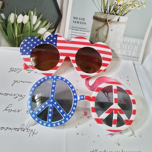 American-Flag-Glasses-8pcs-Presidential-Inauguration-Fourth-4th-of-July-Party-Accessories-USA-Veterans-Day-decoration-Memorial-Day-Patriotic-Party-Red-White-and-Blue-Photo-Booth-Props-Favor