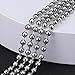 5 Meter Roller Blind Chain, Beaded Ball Pull Chain Extension Roller Shade Bead Chain Extender, with 12 Connectors Ball Chain for Roller Blind Extension