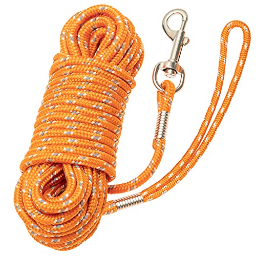 PETPMEEE Long Dog Leash - Refective Dog Training Leash for Small Meidum Dogs - 30FT 50FT Lead Rope Dog Leash for Running Swimming Camping Playing in Yard Hiking Outdoor