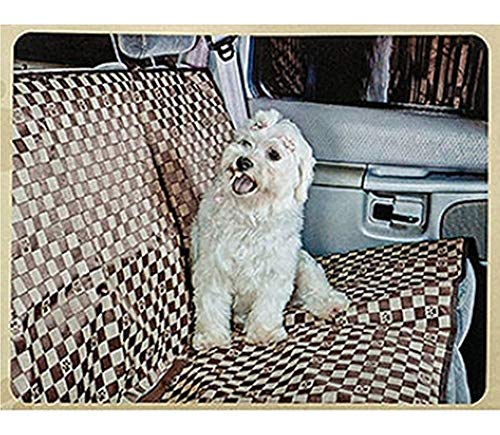 Protetor Para Bancos de Carro Nylon Sanremo para Cães, Bege e Marrom