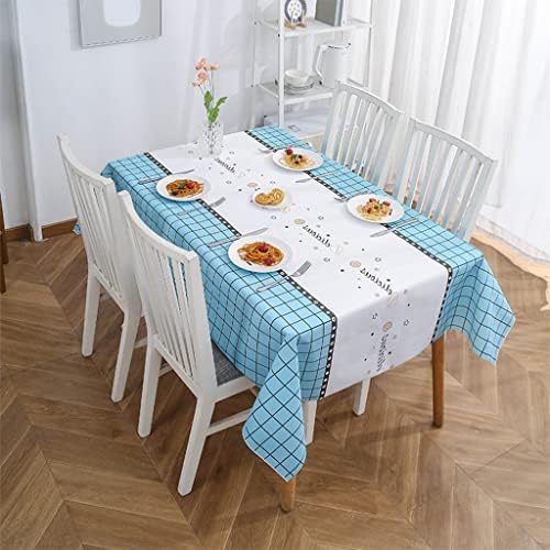 137*180cm Green Checkered PVC TableCloth Plaid Wipeable Tablecloth Rectangular,Elk Pattern Wipe Clean Tablecloth Stain Resistant,Waterproof,Oil-proof Gingham Table Cover for Picnic,Xmas Party,Dinner