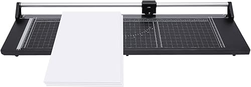 Miniatura 9 de Cortador de papel rotatorio manual de la precisión 36 pulgadas afilado papel fotográfico que balancea el cortador resistente
