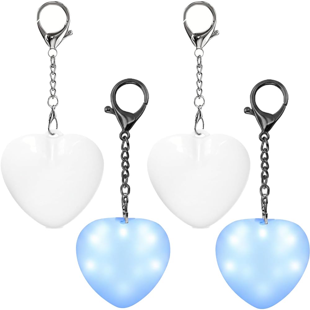 Snugeasy 4PCS Purse Light Handbag Lights, Heart Shaped Automatic Sensor Rechargeable Bag Light for Handbag Women Valentine’s Day (4PCS - 03)