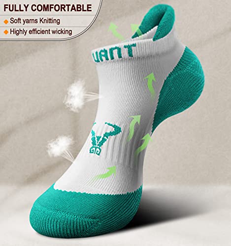 Image of BULLIANT Socks For Women 6Pairs-Womens Athletic Ankle Socks No Show Cushioned for Walking Running-Compression Arch Support