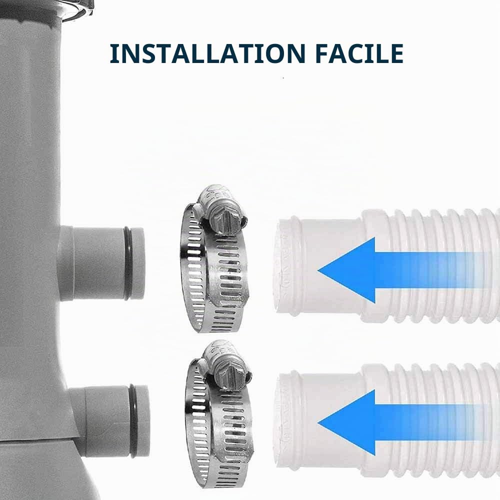Tuyau de Rechange pour Piscine - Tuyau de Piscine - Pour Piscines Hors Sol- Tuyau de Rechange de 1,25 Pouces de Diamètre - Compatible avec Pompe Filtrante 330 GPH, 530 GPH et 1000 GPH
