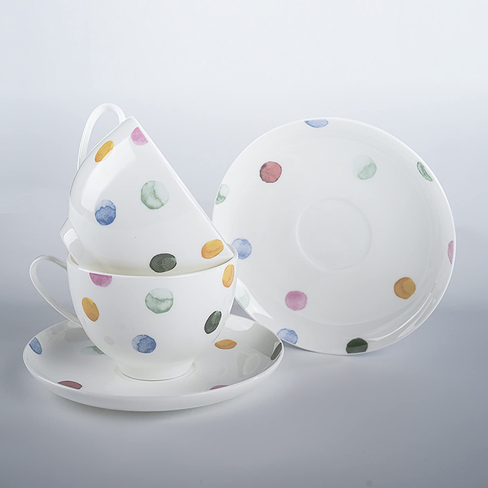 Taza de café Bone China, Taza de café con platillo, té de la Tarde, Taza de café de cerámica Fresca y Sencilla para el hogar, Taza de café de 250ML
