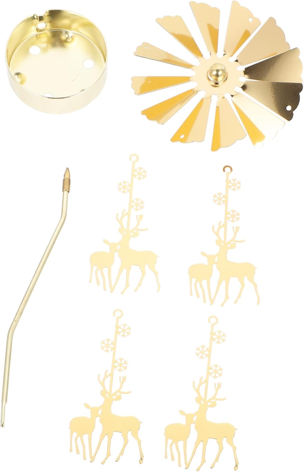 Alipis 1 x Elk Lantern Tea Light Holder Decor Rotating Candle Holder