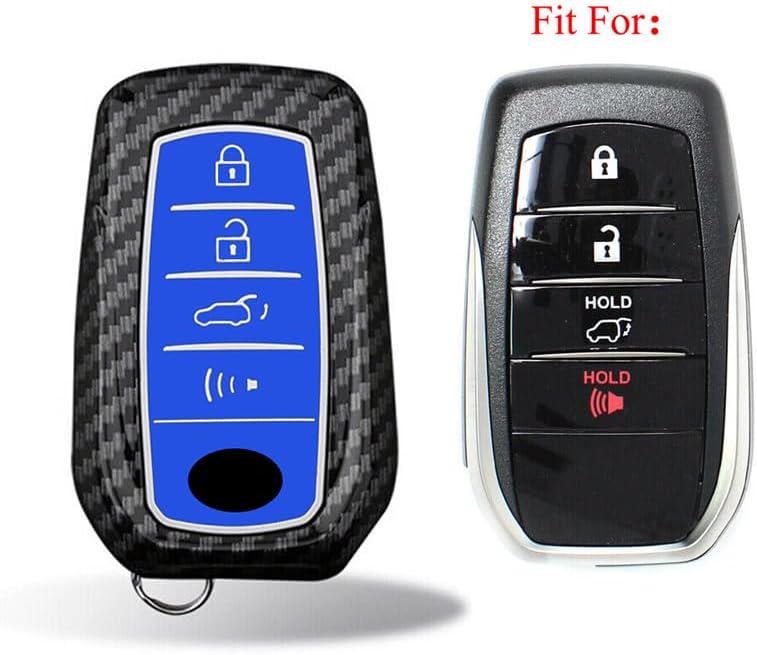 Blue 4Buttons Remote Key Fob Case Cover Compatible for Toyota Venza Land Cruiser Tundra