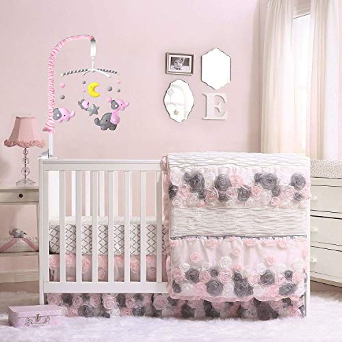 Everlove | Elephant Musical Crib Mobile For Baby Girls | Digital Music Box With 15 Lullabies (Pink Theme) #TOP6