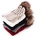 oenbopo Baby Winter Warm Knit Hat Infant Toddler Kid Crochet Fur Hairball Beanie Cap Khaki