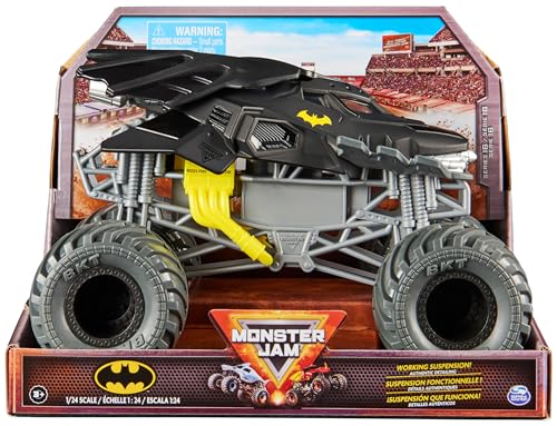 Monster Jam offizieller Batmobile Monster Jam Truck Metall-Spritzguss-Fahrzeug zum Spielen und Sammeln im Maßstab 1:24