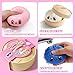 Dumpling Squishies,3.4inch Colorful Dumpling Stress Balls, Fidget Sensory Toy, Squeeze Dough Ball Stress Relief Hand Toys with Food Steamer, Dumpling Squishy Mystery Box, 6 Colors Random(1pack)