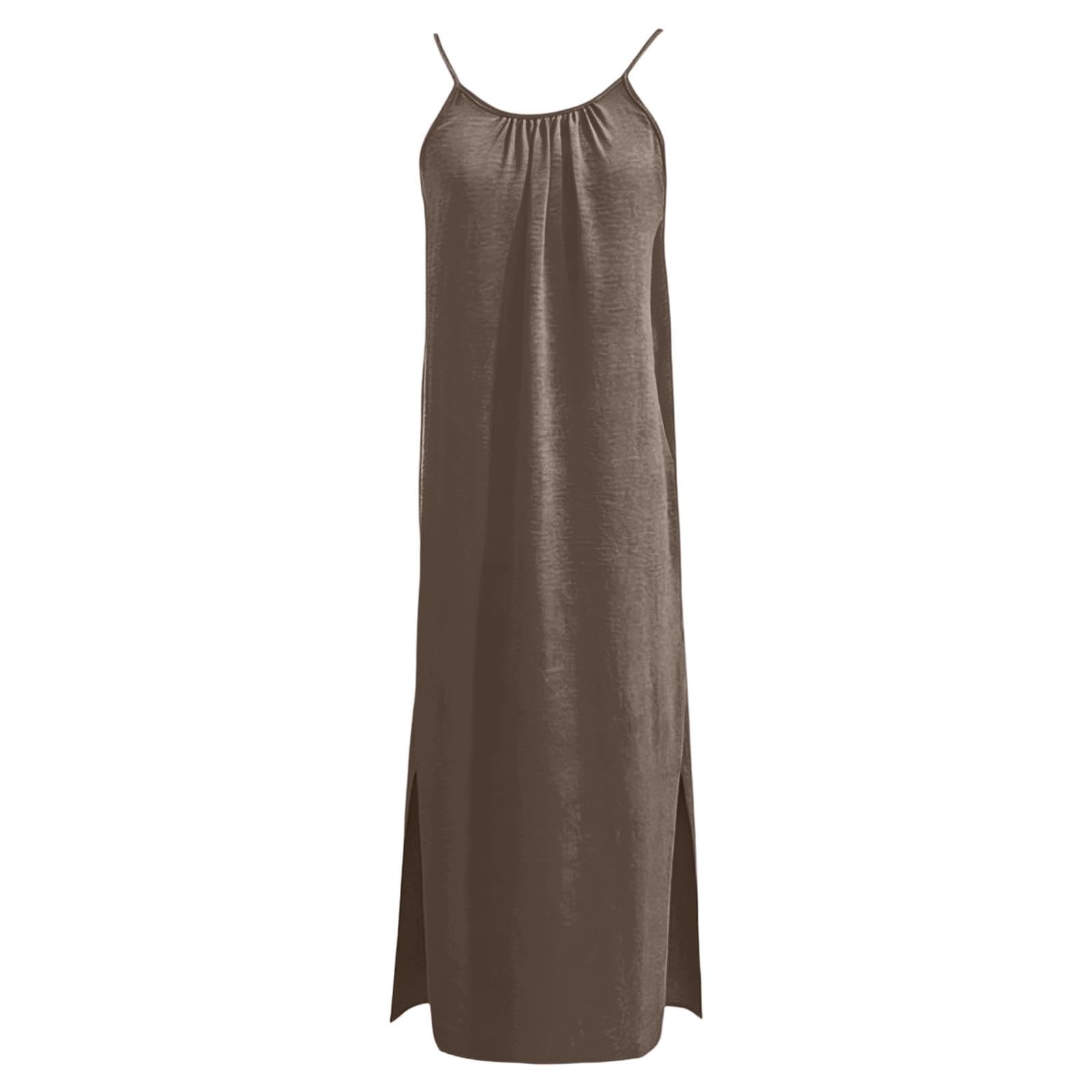 Trendy Beach 2026 Abiti da sole estivi per le donne Casual Backless Loose Fit Vacanza Casual Estate Sundresses Lavoro Primavera Camisole Signore per Matrimonio Uscire Fluido Modesto Teen Sexy