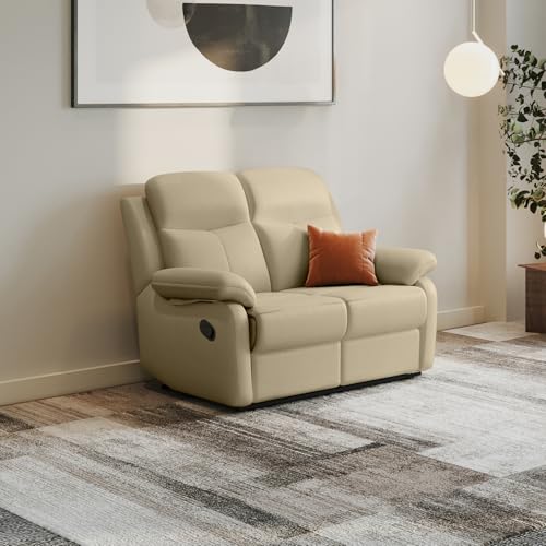 Image of Interio by Godrej Alpine Manual 2-Seater Synthetic Leather Recliner Sofa