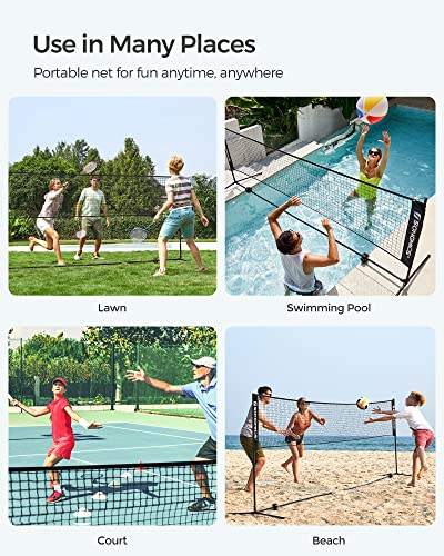 Filet De Badminton Portable VEVOR 3,02m - Pour Tennis, Pickleball, Volley Extérieur