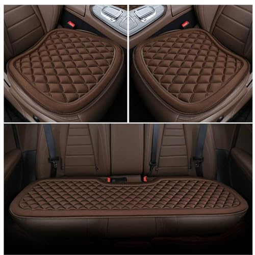 トヨタエスティマ 50系 に適用 車用シートクッションカーシートクッション おしゃれ 通気性 車 座布団 車 くっしょん 前座席用2枚+後部座席用1枚 柔らかい 滑り止め 車クッション四季汎用 (3枚組)