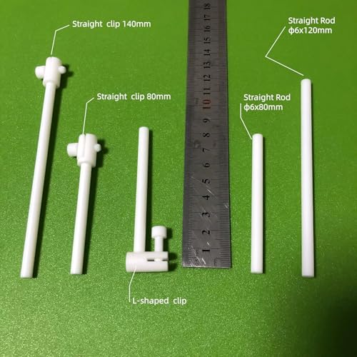 Clip metálico para soporte de electrodo de PTFE con varilla recta de 120mm 3