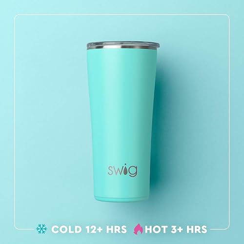 Miniatura 3 de Swig Life Vaso aislado de 22 onzas, vaso de café de viaje con tapa, apto para portavasos de viaje, termo de acero inoxidable, vaso de 22 onzas, taza