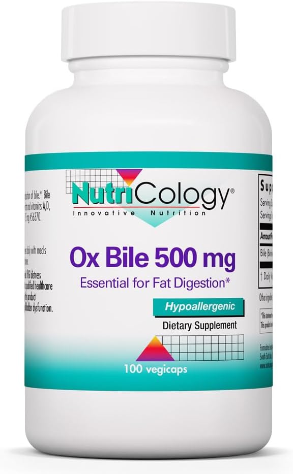 Nutricology - Ox Bile 100 Vegetarian Capsules 52633