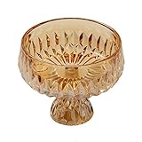 QTQHOME Glas Obstschale Kreative Moderne Trockenfrüchte Snack Platte Kristall Obstteller Home Wohnzimmer Desktop Nordischen Stil Obstteller (Farbe:Gold)