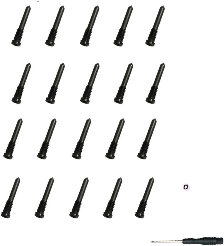 Bottom Screws for iPhone x Pentalobe 5- Point Star Dock Screw 20PCS (Black
