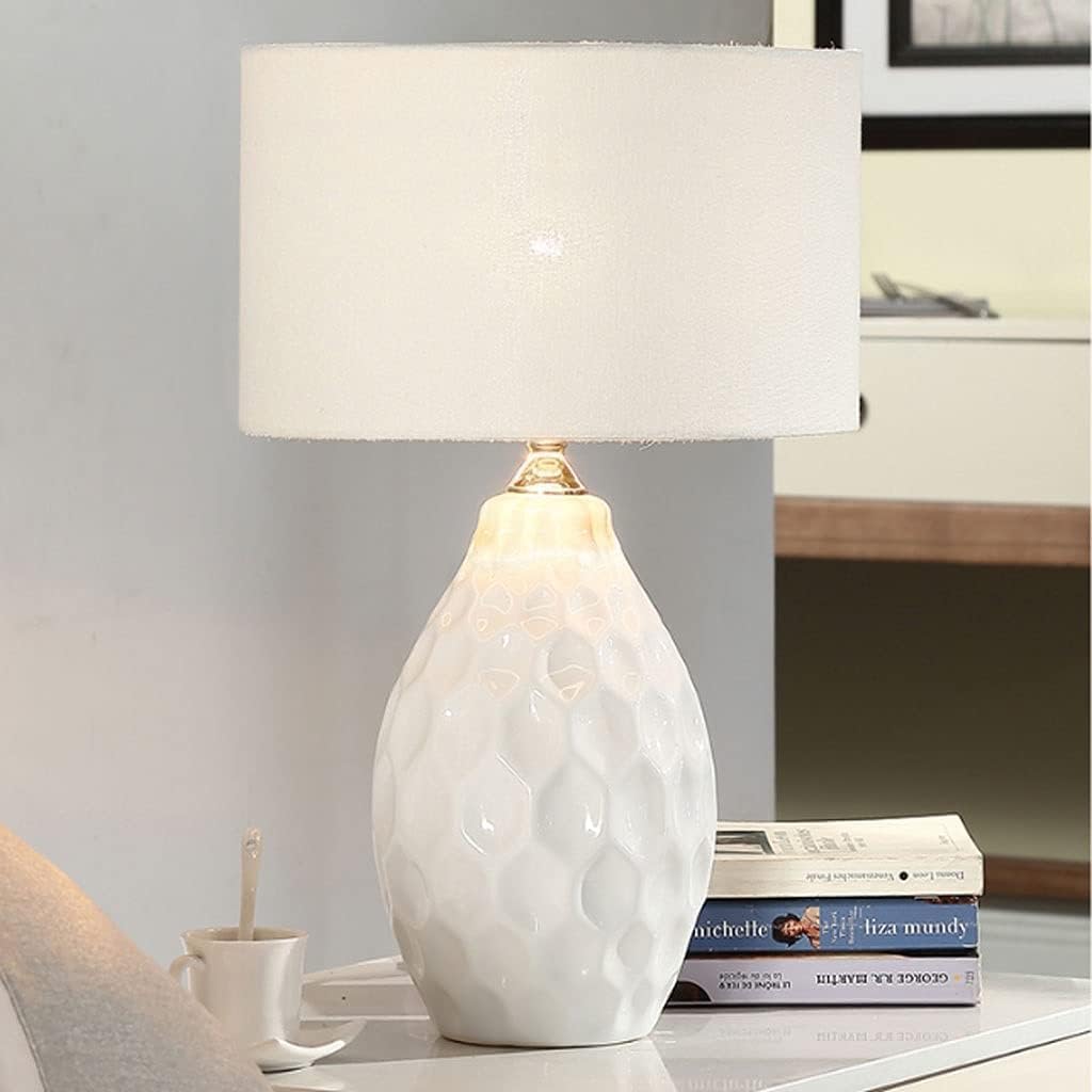 Lampa stołowa Lampy stołowe Lampka stołowa Lampka nocna Amerykańska ceramiczna lampka nocna Abażur z tkaniny Lampa nocna Nowoczesna lampka na biurko Lampka nocna Lampa biurkowa (Kolor: żółty, rozmia