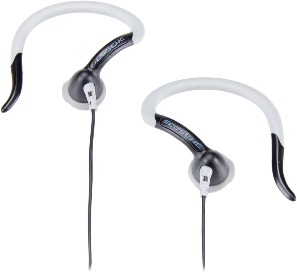 Scosche Hpsc63mbk Sport-clip Earbuds With Sideline Remote & Microphone (black/gray)