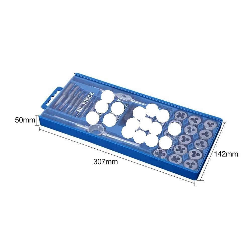 Chiavi, Utensili Idraulici, Set Professionale da 40 Pezzi di Chiavi a Bussola e filiere metriche M3-M12, Dadi e bulloni, Utensili manuali in Lega di Metallo, Chiave per Cambio Professionale