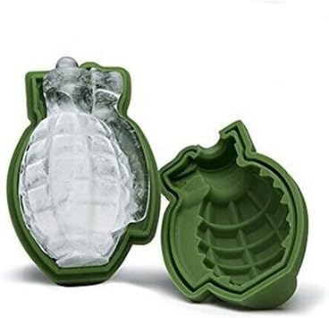 asky Creative 3D Grenade Shape Mold Ice Cube Maker Tray Silicone Party Bar Drinks Bar Mould