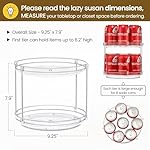 2 Tier Non-Skid Acrylic Lazy Susan Turntable Organizer - Rotating Spice Rack - Spinning Organization Tray for Kitchen, Pantry, Countertop, Closet, Bathroom, Vanity, Medicine Cabinet Organizing, 9.25'' - Image 2