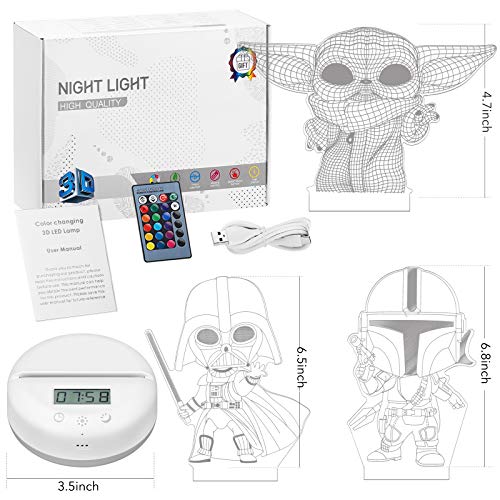 3D-Star-Wars-Night-Light-for-Kids-3-Patterns-16-Color-Change-Decor-Lamp-with-Timer-Remote-Control-Touch-Baby-Yoda-Toys-for-Boys-Girls-Birthday-Christmas-Gifts-for-Kids-and-Star-Wars-Fans