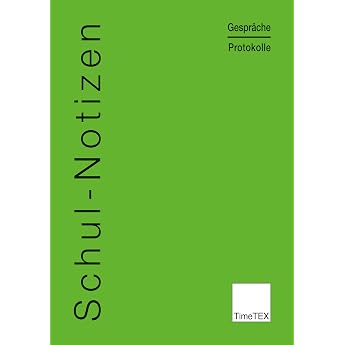 TimeTEX - Notebook School Notes A4 | For Documentation of Conversation Notes | Made in Germany | Contents: Book with 32 Pages
