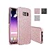 Samsung Galaxy S8 Case, Monoy Sparkle Bling Case Pretty Fashion Crystal Flash Non-Slip Bling Soft TPU Protective Cover for Samsung Galaxy S8 (Rose Gold)