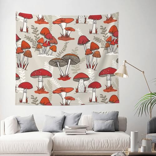 Tapisserie murale esthétique champignons pour masquer les défauts - 3