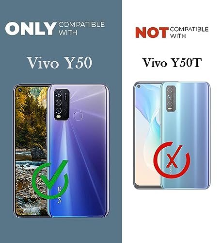 Image of Jkobi Back Cover for Vivo Y50 (Silicone Clear Shockproof Case with Camera Protection | Soft and Flexible | Transparent)