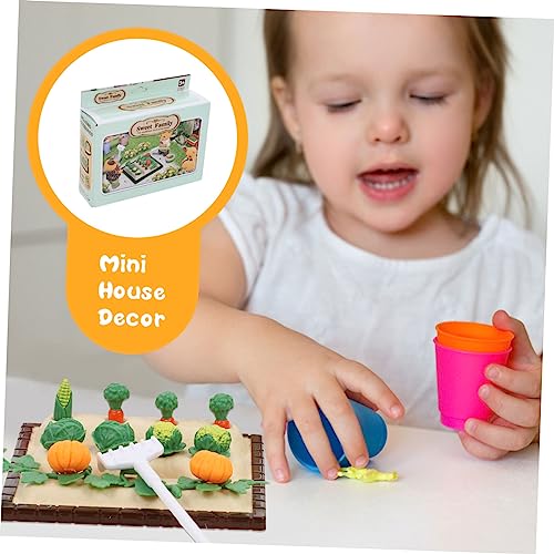 1 Conjunto brinquedos de casa de bonecas decoração de casa horta em miniatura brinquedos de fingir c