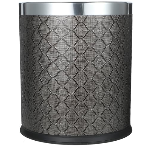 Poubelle en Plastique Luxshiny Noire Robuste et Compacte pour Cuisine