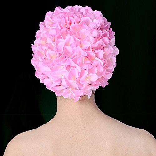 Cuffia da nuoto floreale da donna per capelli lunghi capelli corti cuffia da nuoto vintage cappello